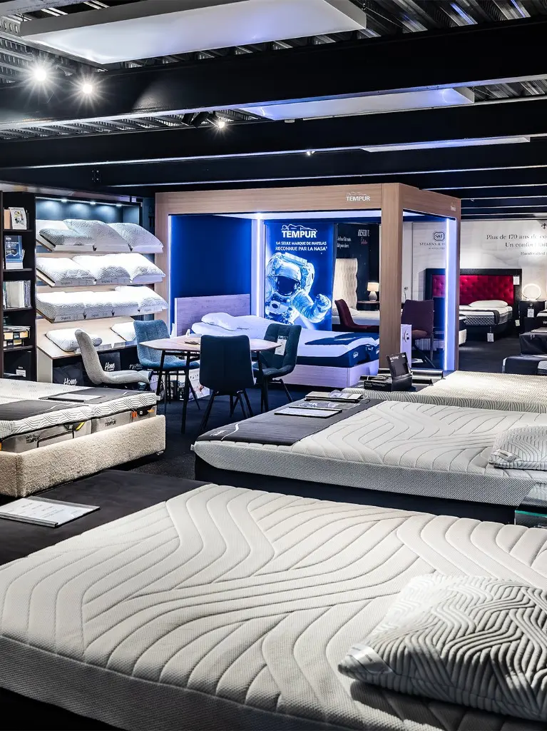 Espace literie Tempur du showroom Catherine Rose à Ouistreham