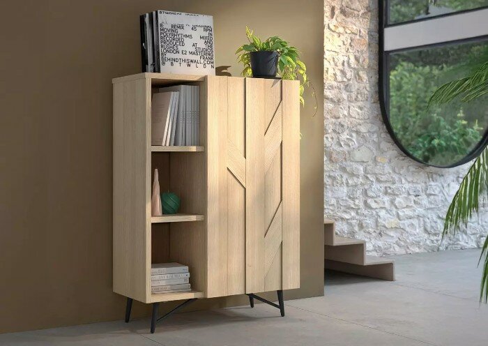 PrécédentSuivant Buffets et vaisseliers Vaisselier 1 porte 3 niches Canopee